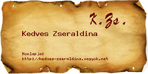 Kedves Zseraldina névjegykártya